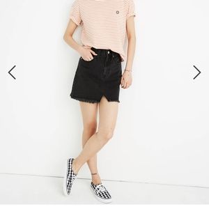 Madewell Rigid Denim A-Line Skirt Lunar Wash NWT